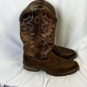 Double H Western Work Boots DH1555 Brown Mens 9.5 GUC READ